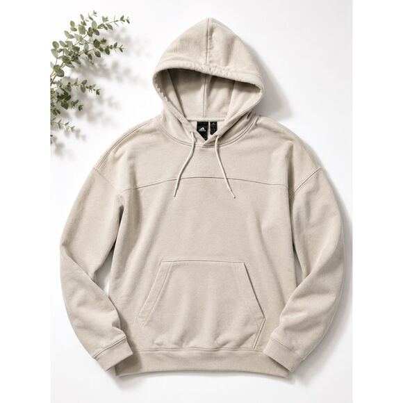 adidas Tops - Adidas Beige Oversized Pullover Hoodie Size S